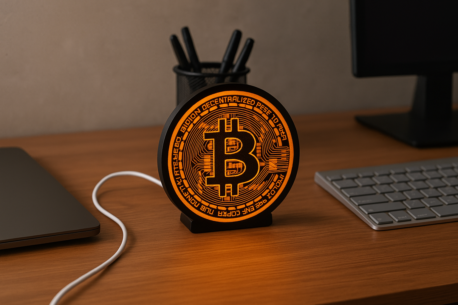 Bitcoin LED Lamp – Decorative Lighting for Crypto Enthusiasts – Premium Quality