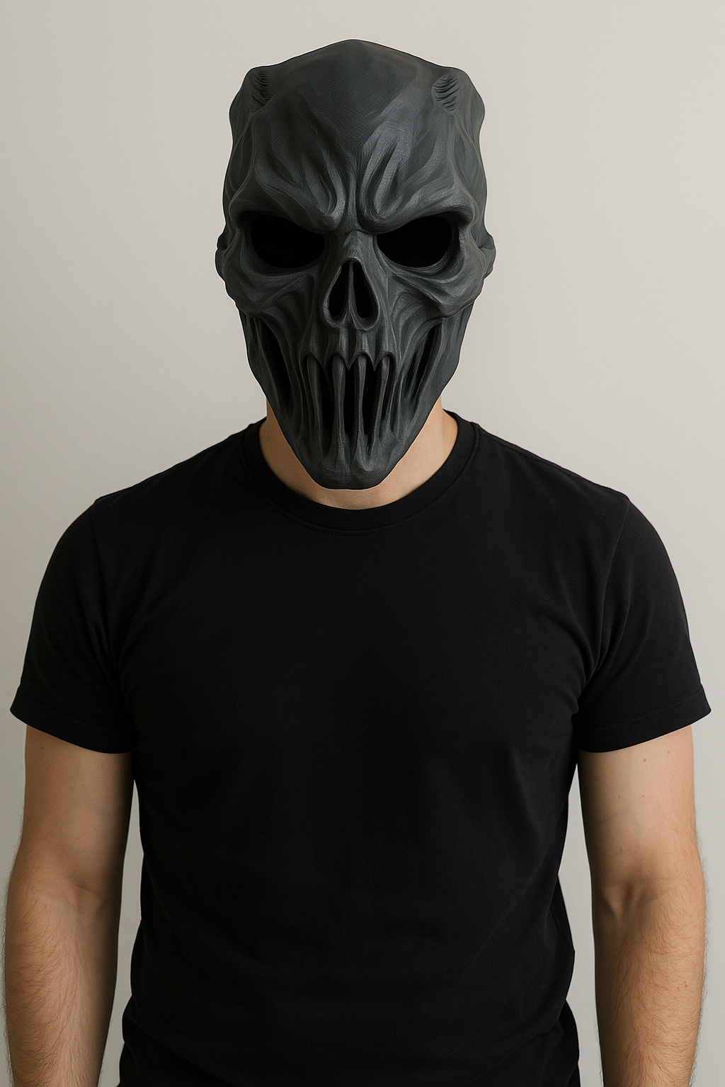 Black Horror Skull Mask – The Ultimate Creepy Look – Premium Quality