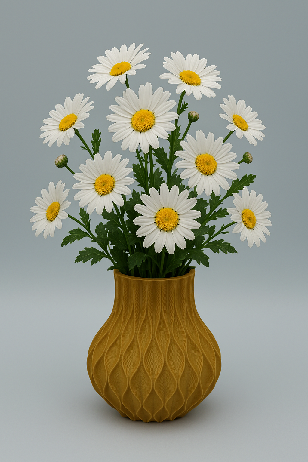 Stylish 3D printed vase with modern twisted design - Premium Quality