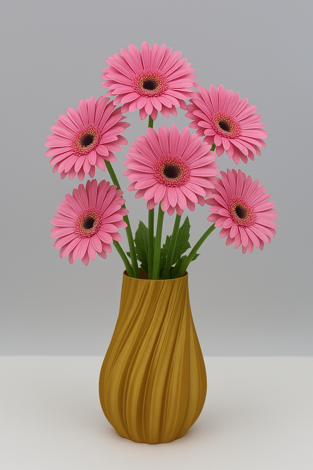 Stylish 3D printed vase with modern twisted design - Premium Quality