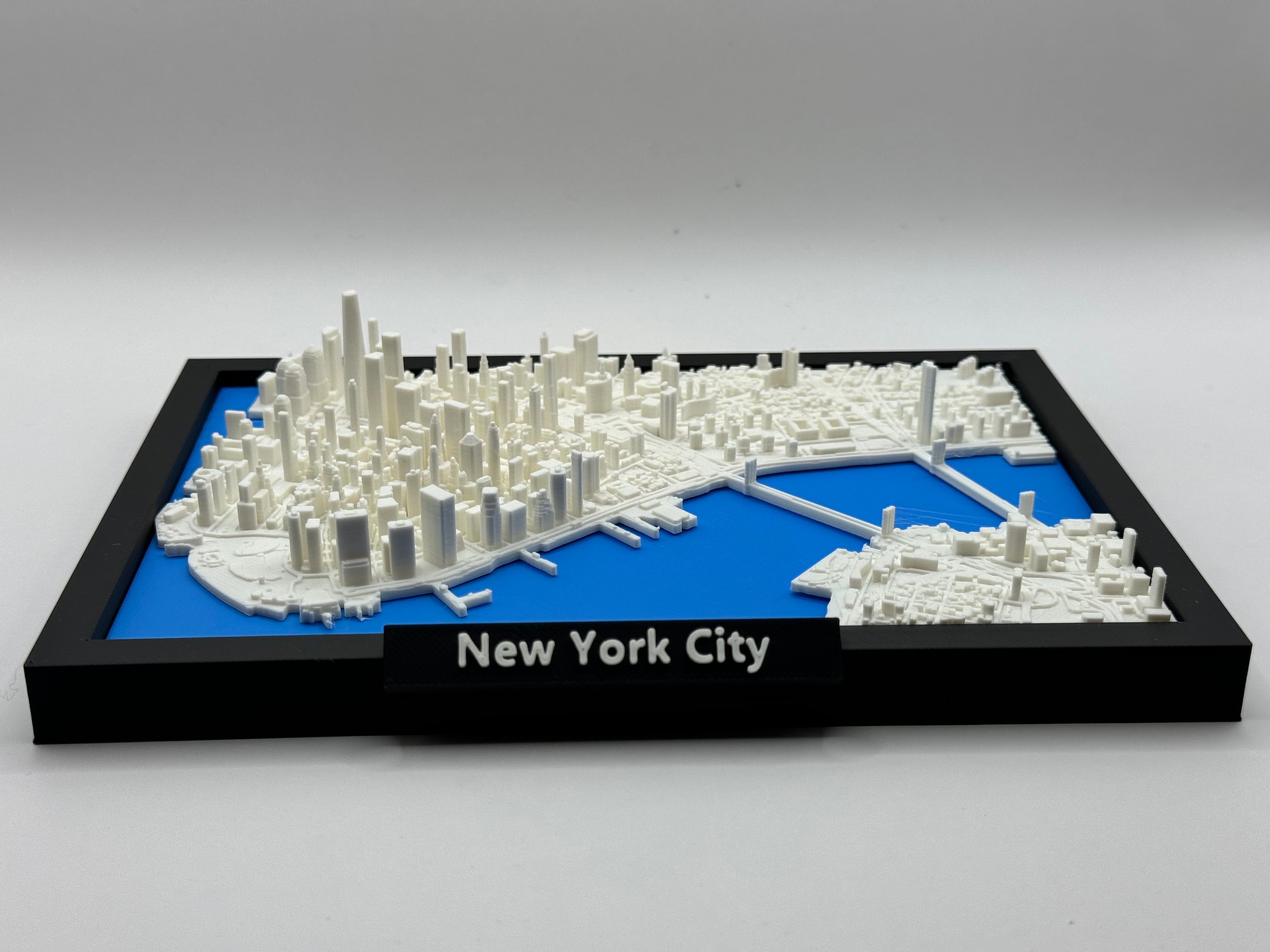 3D Printed Miniature of New York City – Detailed City Map and Iconic Skyline - Premium Quality