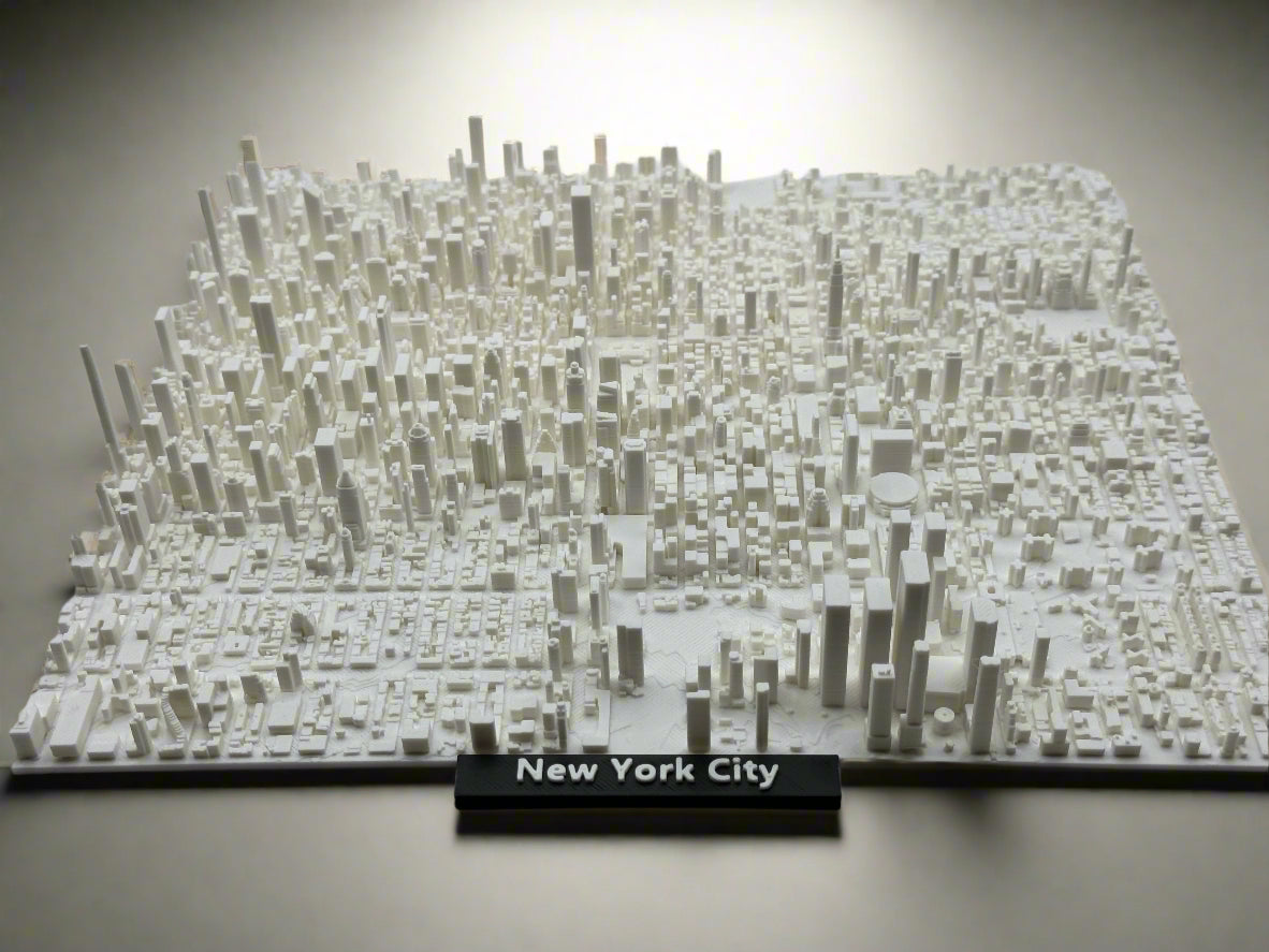 Detailed 3D Printed Miniature of New York City – Iconic Skyline - Premium Quality