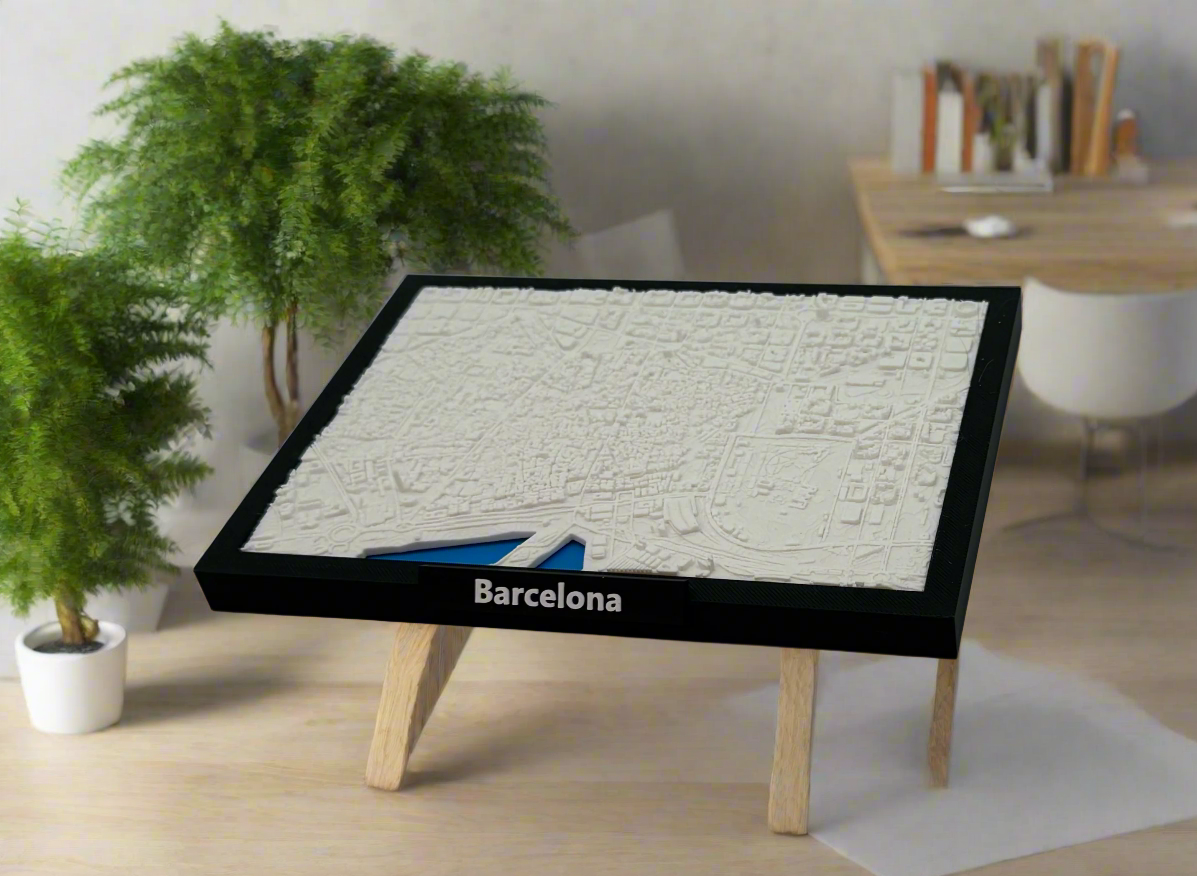 3D Printed Miniature of Barcelona – Detailed City Map and Architecture - Premium Quality