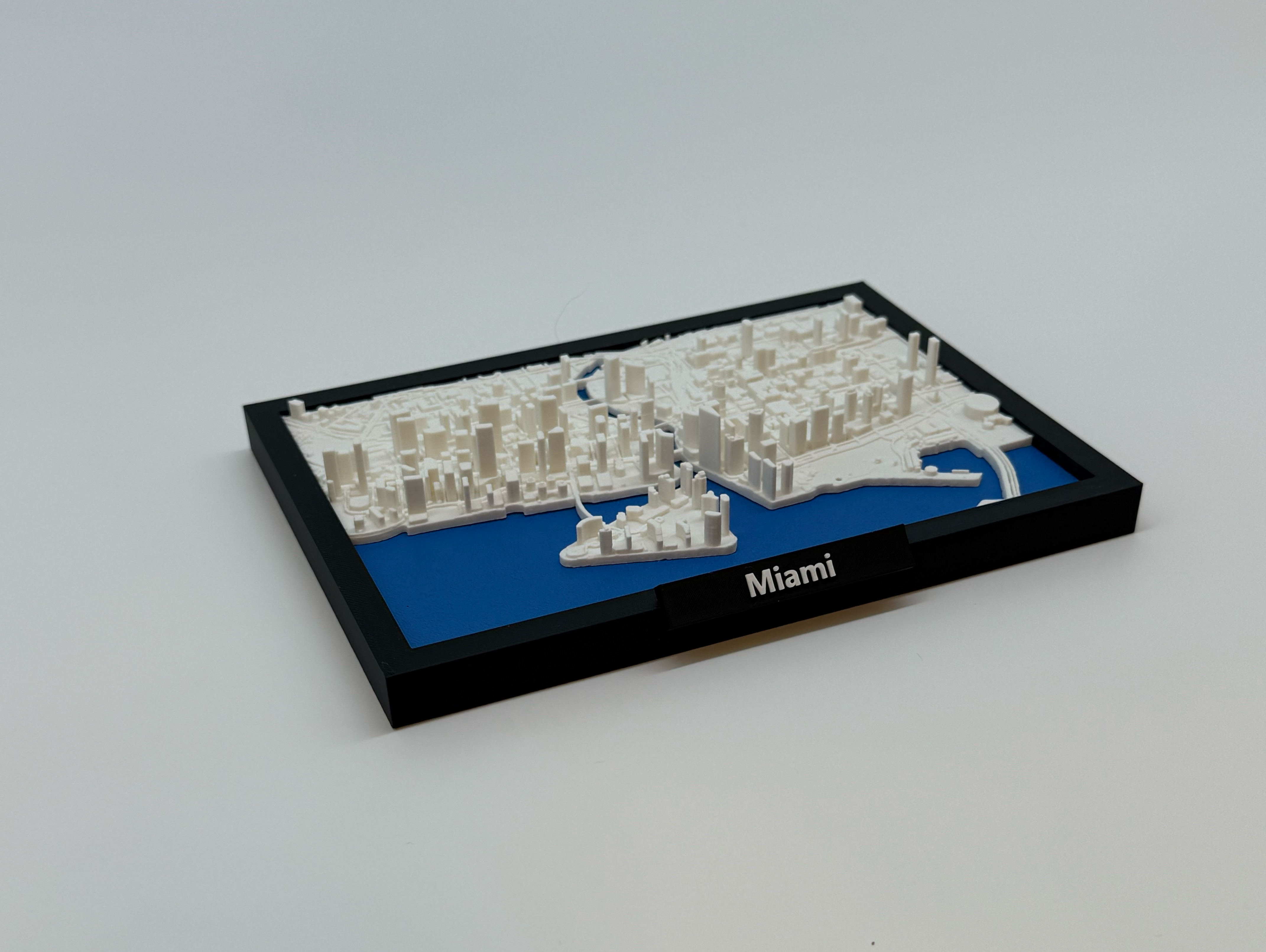 3D Printed Miniature of Miami – Detailed City Map and Skyline - Premium Quality