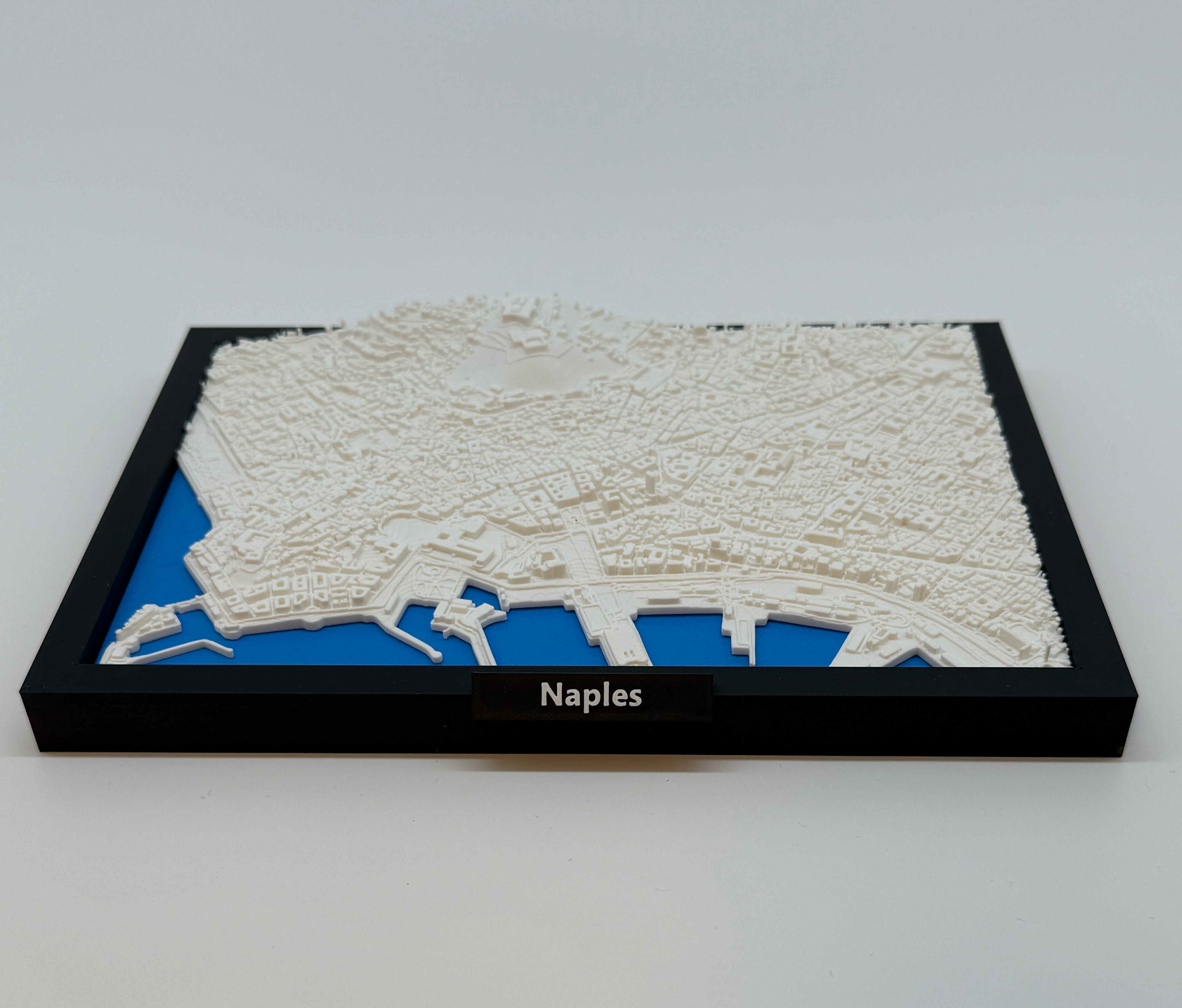 3D Printed Miniature of Naples – Detailed City Map and Coastline - Premium Quality
