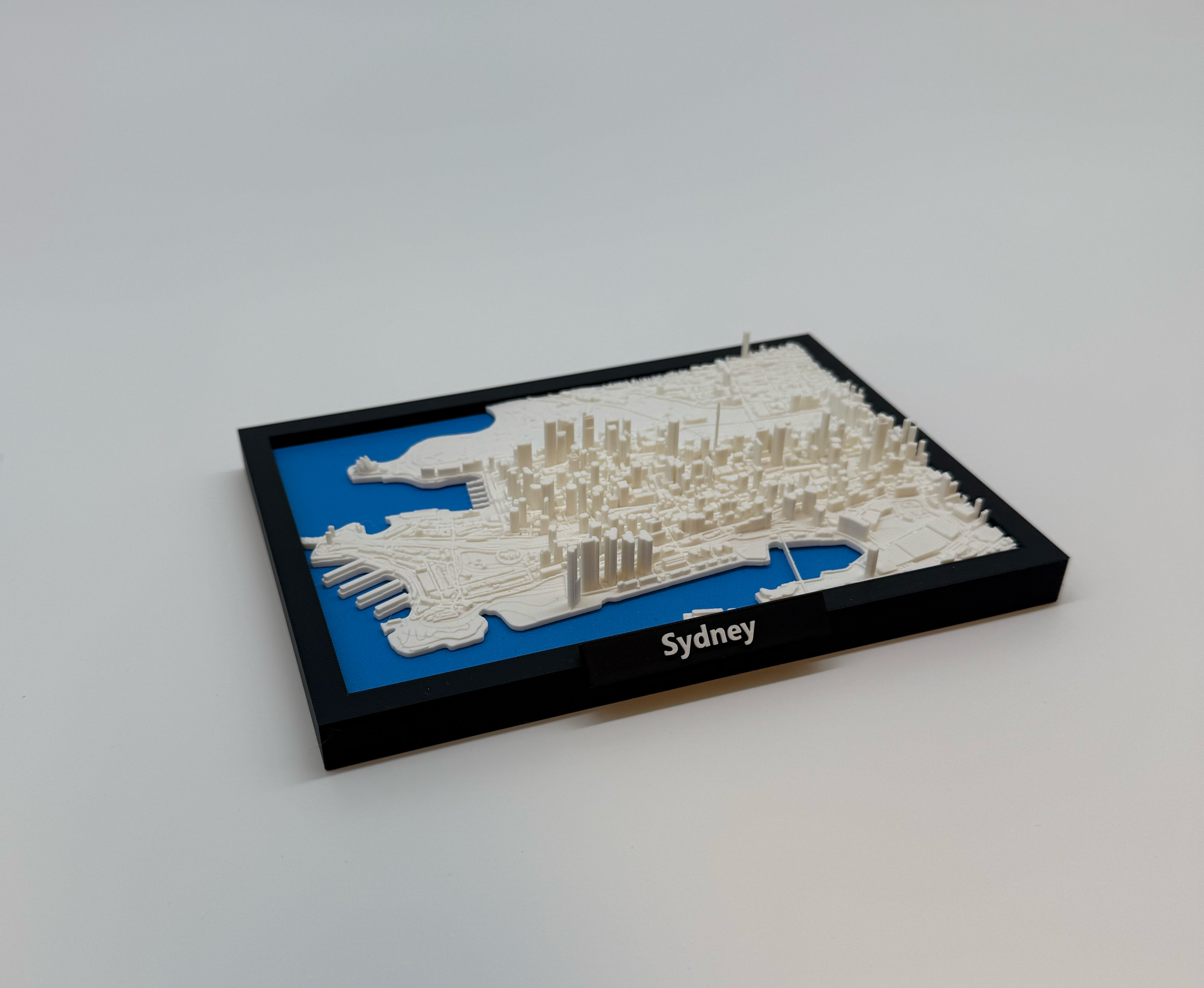 3D Printed Miniature of Sydney – Detailed City Map and Iconic Harbour - Premium Quality
