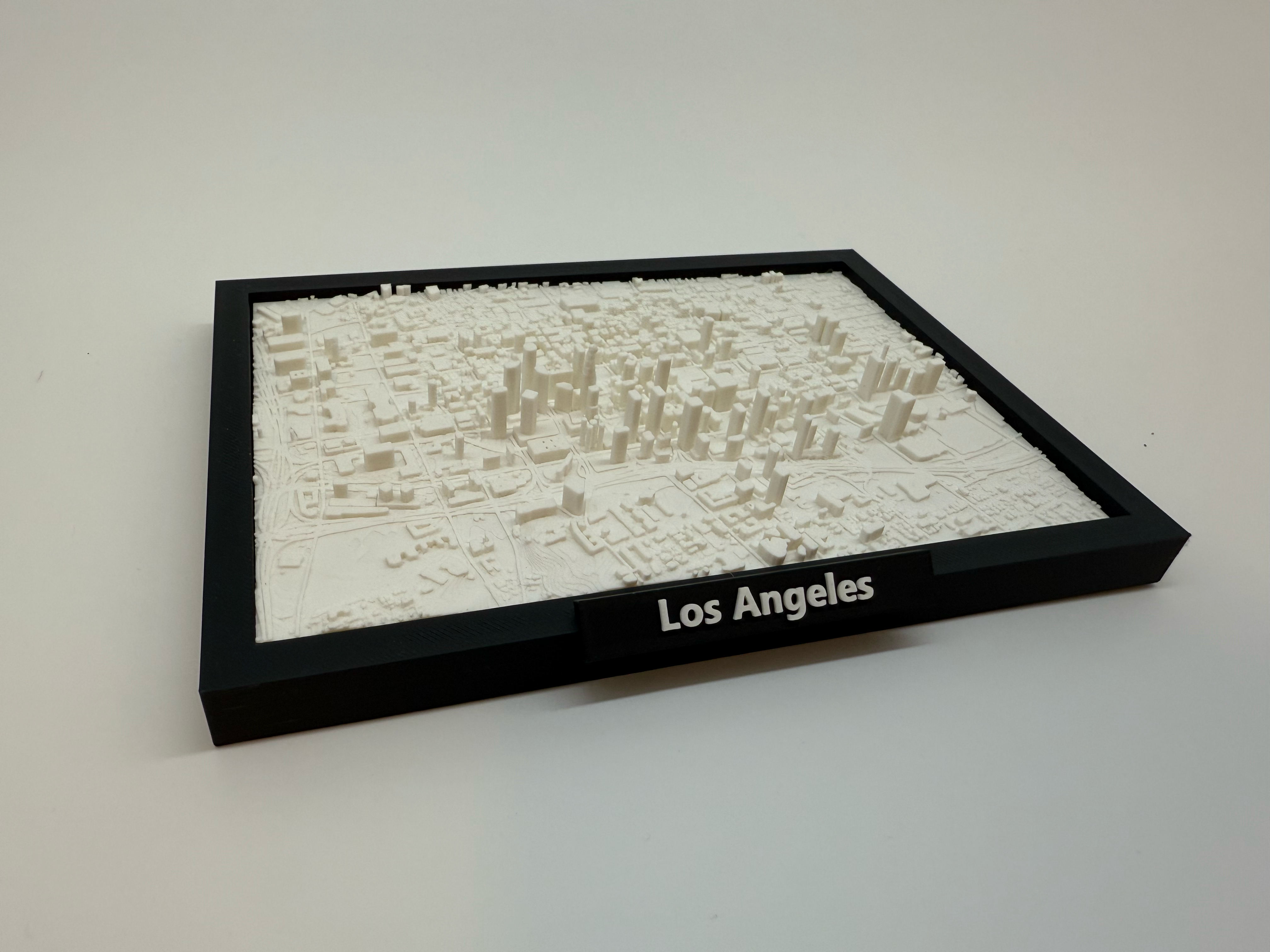 3D Printed Miniature of Los Angeles – Detailed City Map and Skyline - Premium Quality