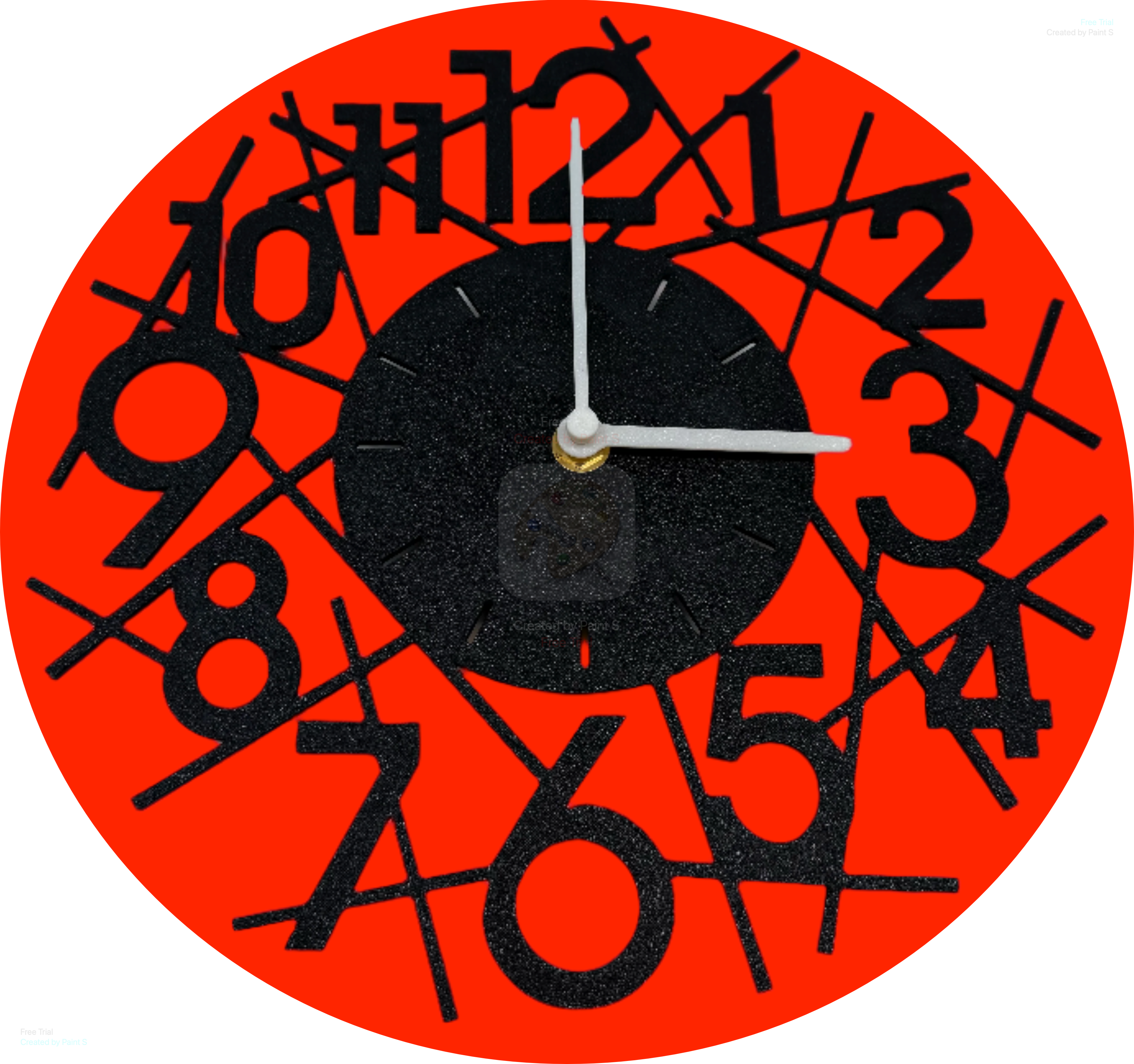 Stylish Wall Clock Black - Premium Quality