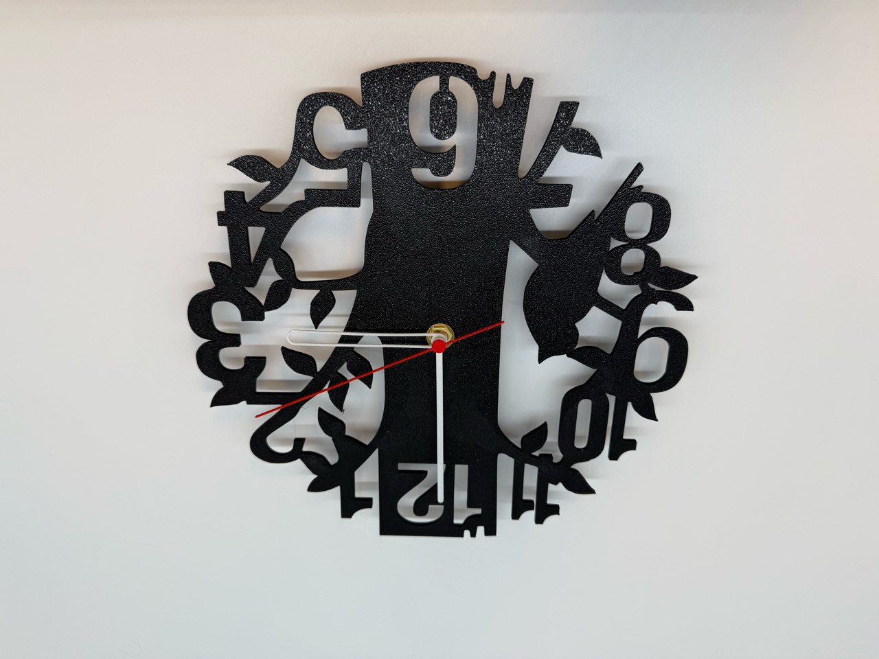 Wall Clock with Tree and Bird - Premium Quality