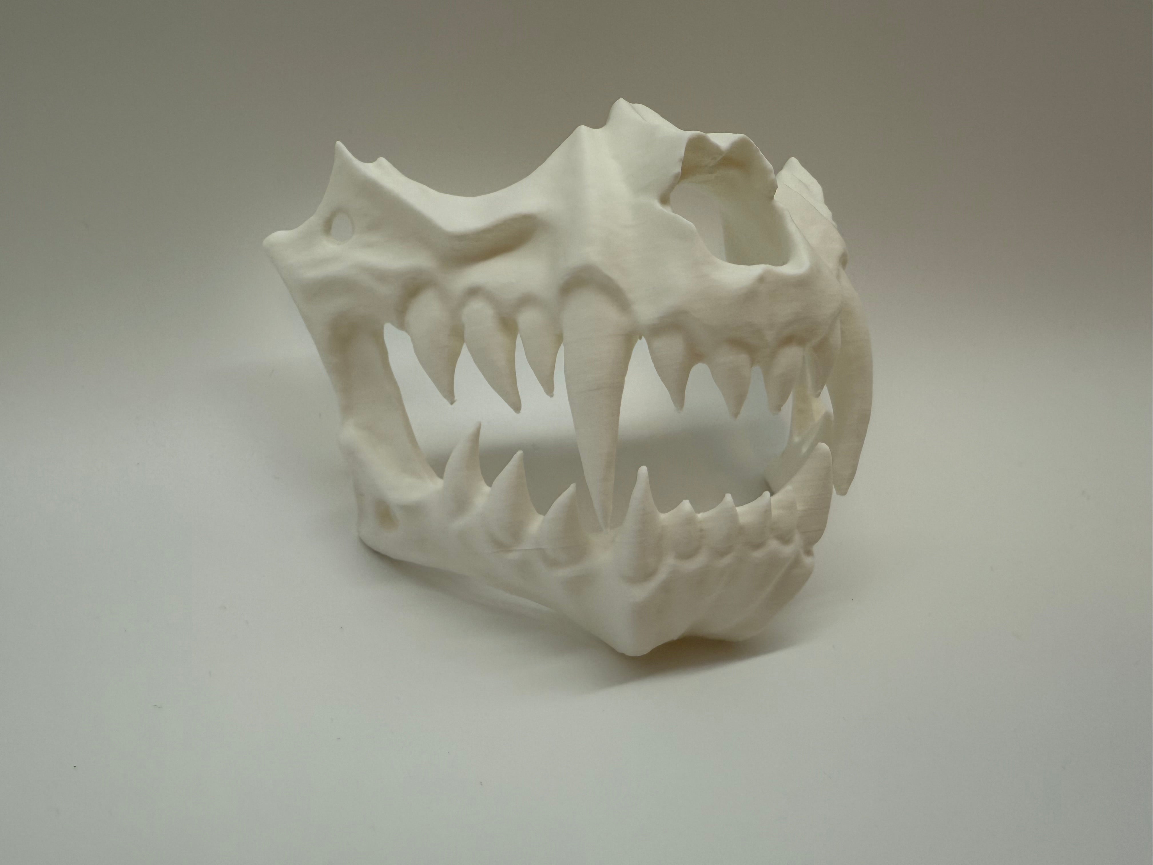 White Monster Jaw Mask – Scary and Unique Design - Premium Quality