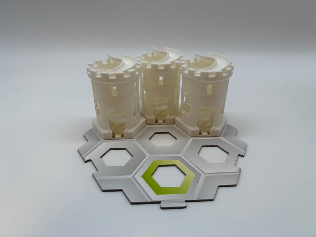 GraviTrax Compatible Castle Towers – Set of 3, White - Premium Quality