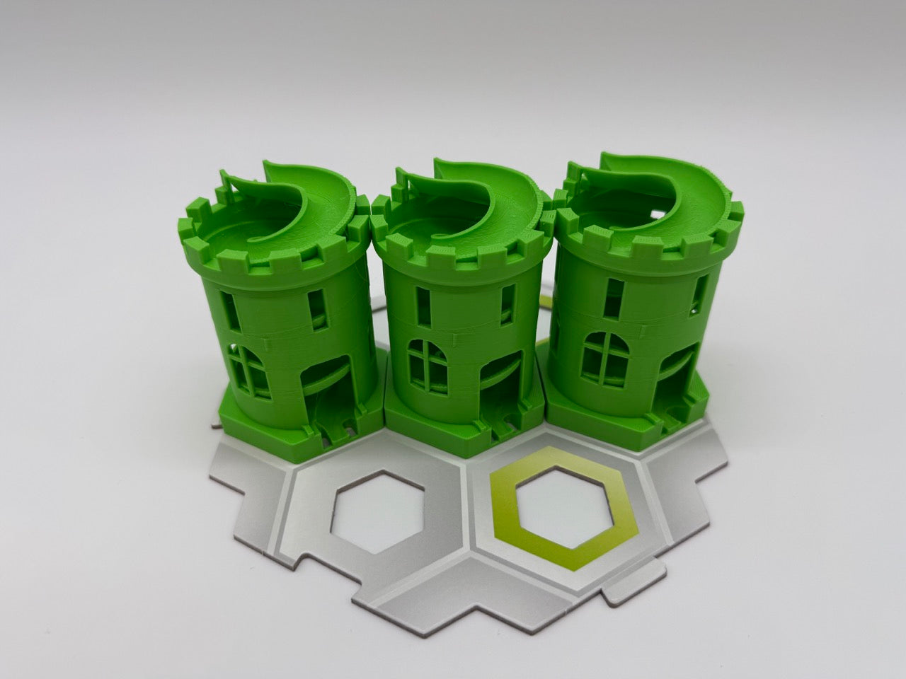 GraviTrax Compatible Castle Towers – Set of 3, White - Premium Quality