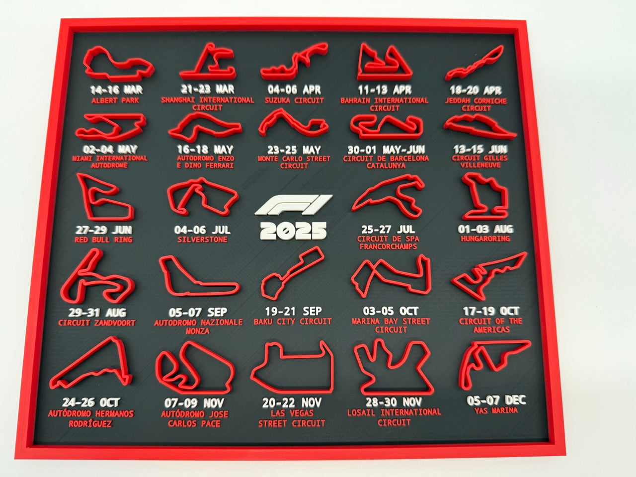 Calendar Formula 1 2025 - Premium Quality